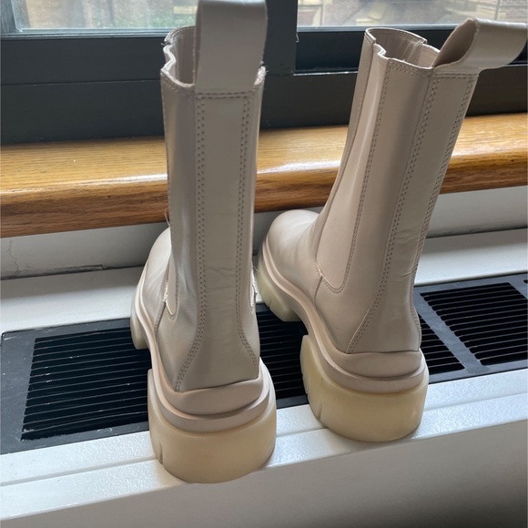 Ash leather platform Chelsea boots off-white cream 37 - Picture 7 of 9